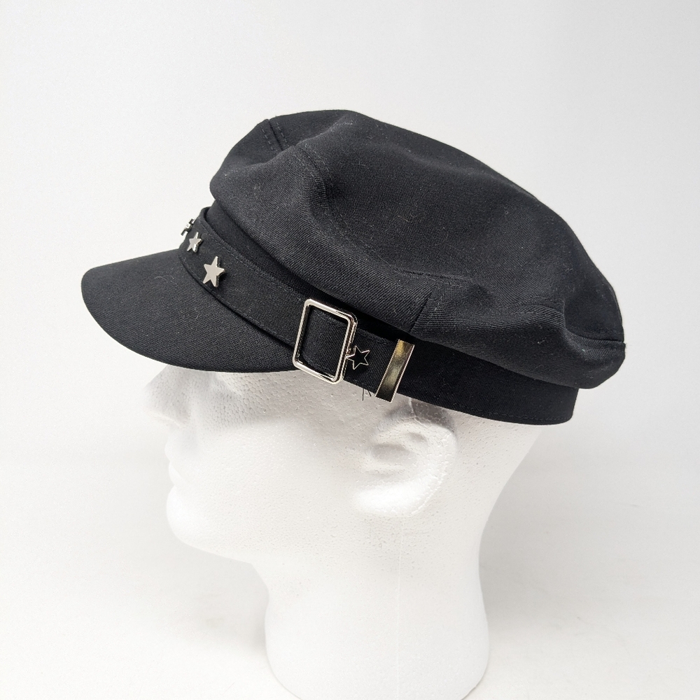 Women's Beret Black Star Hat Fiddler Sailor British Retro Fashion Hot Topic Goth